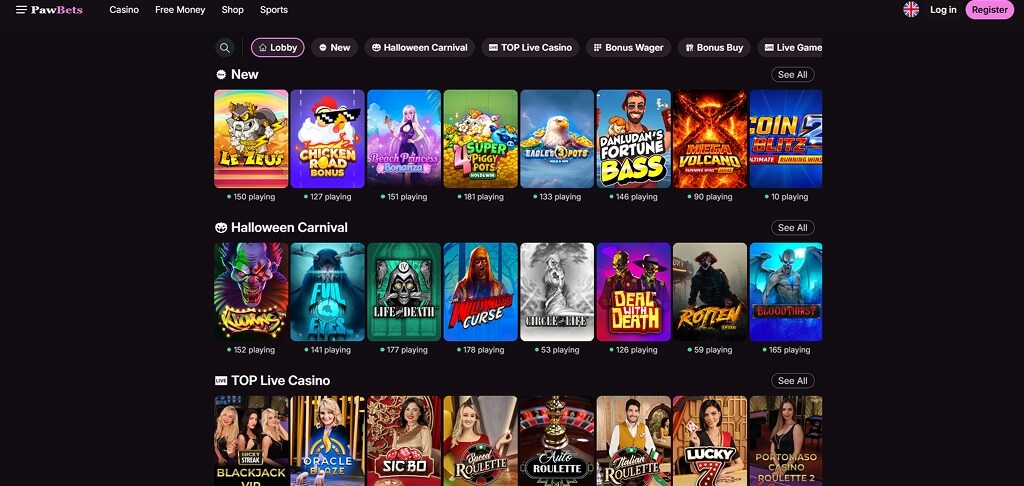 Atrio del Casinò PawBets