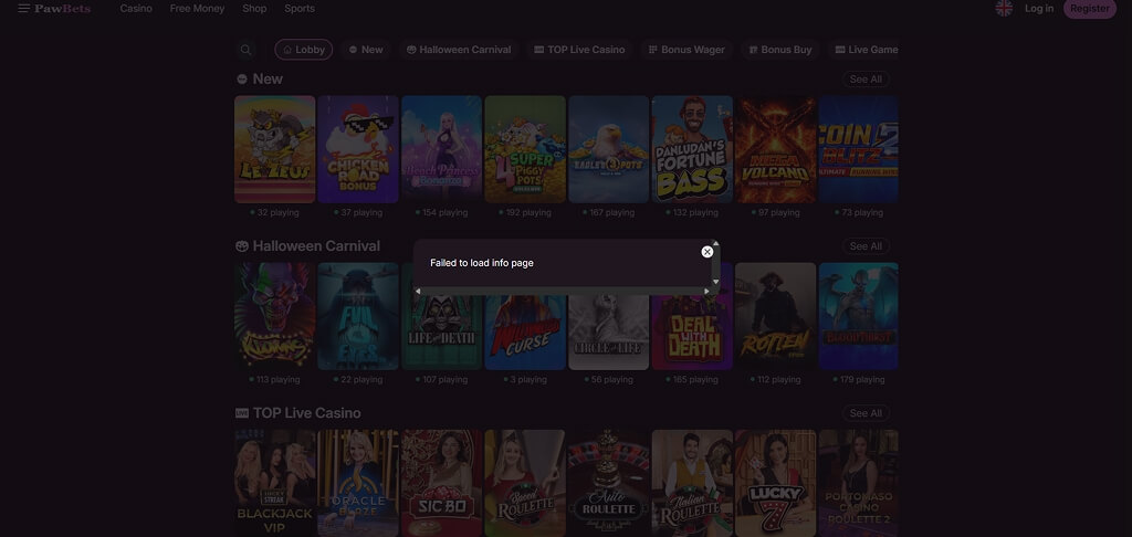 Casino PawBets VIP-Club